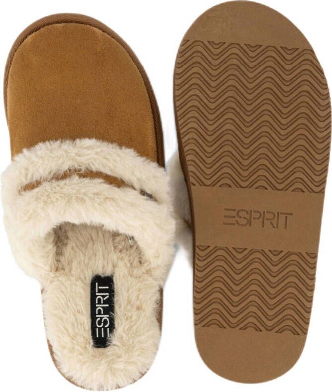 ESPRIT pantoffels cognac