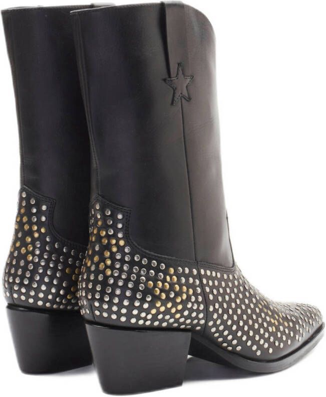 Fabienne Chapot leren cowboylaarzen met studs zwart