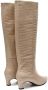 Fabienne Chapot Strega Boot lakleren hoge laarzen met crocoprint beige - Thumbnail 4