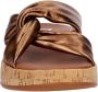 FitFlop F-Mode Leather-Twist Flatform Slides (Cork Wrap) BRUIN - Thumbnail 3