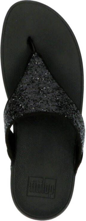 FitFlop TM Lulu Glitter Toe-Thongs teenslippers zwart