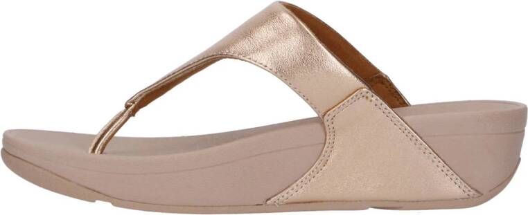 FitFlop TM Lulu leren teenslippers roségoud