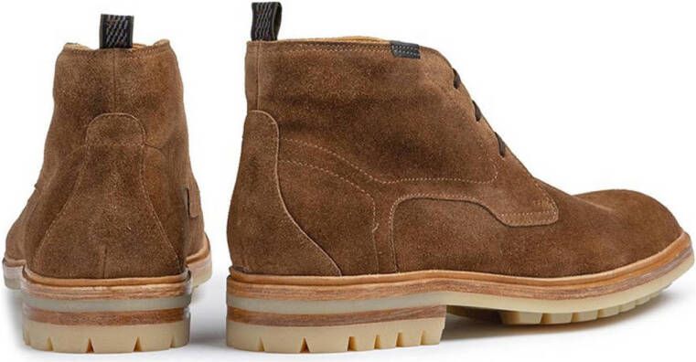 Floris van Bommel De Hamer 01.02 suède veterboots cognac