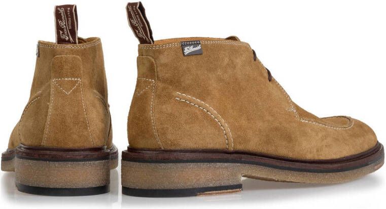 Floris van Bommel De Tanker suède veterschoenen beige