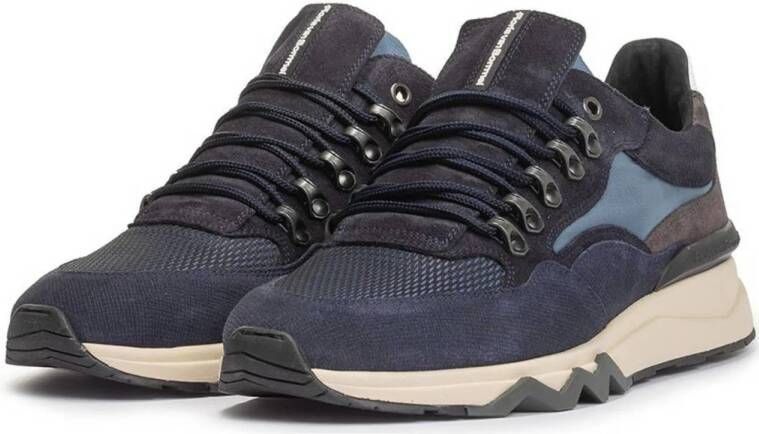 Floris van Bommel De Zager 01.20 suède sneakers donkerblauw