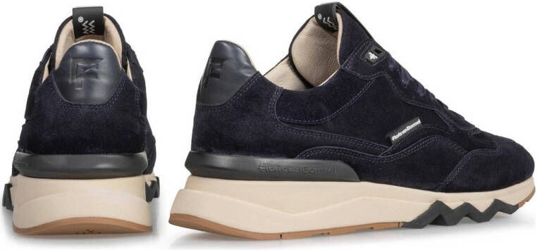 Floris van Bommel De Zager 02.03 suède sneakers donkerblauw