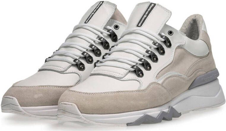 Floris van Bommel De Zager 01.05 leren sneakers wit beige