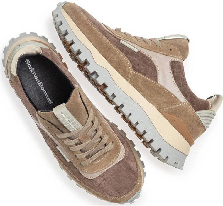 Floris van Bommel Grommi 01.01 suède sneakers taupe