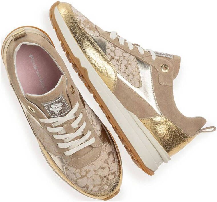 Floris van Bommel Mari 03.02 leren sneakers goud