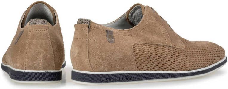 Floris van Bommel Presli 02.20 suède veterschoenen camel