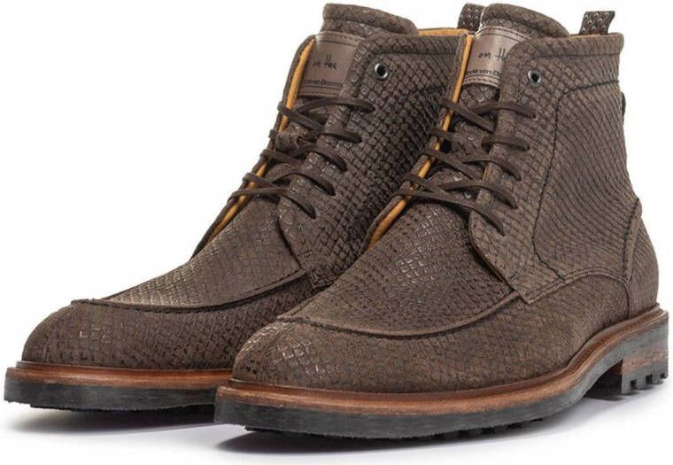 Floris van Bommel Rocki 08.15 suède veterboots taupe