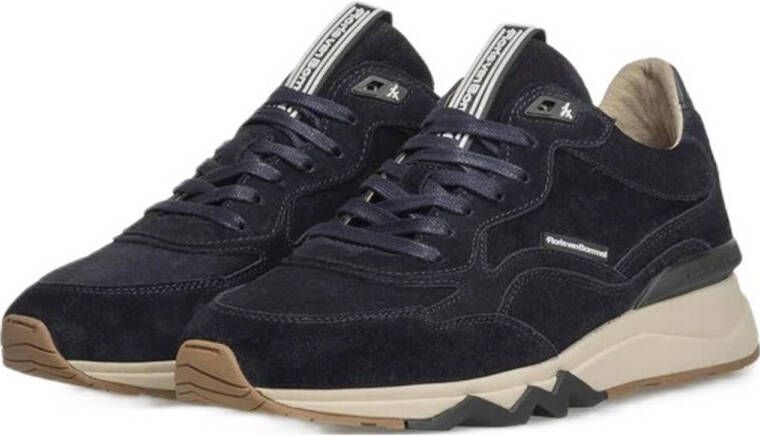 Floris van Bommel suède sneakers donkerblauw