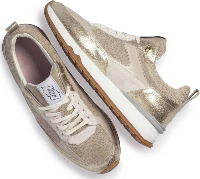 Floris van Bommel Mari 01.01 suède sneakers goud