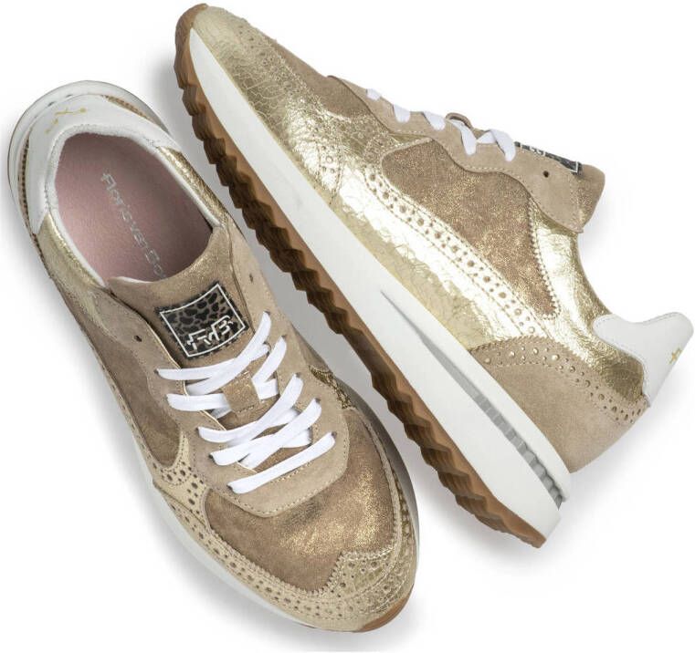 Floris van Bommel Sumi 07.03 leren sneakers goud metaillic