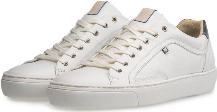 Floris van Bommel Vulcer leren sneakers wit