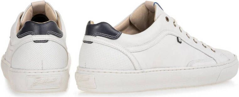 Floris van Bommel Vulcer leren sneakers wit