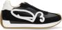 Fred de la Bretoniere Yentl Sign Mix leren sneakers zwart wit - Thumbnail 4