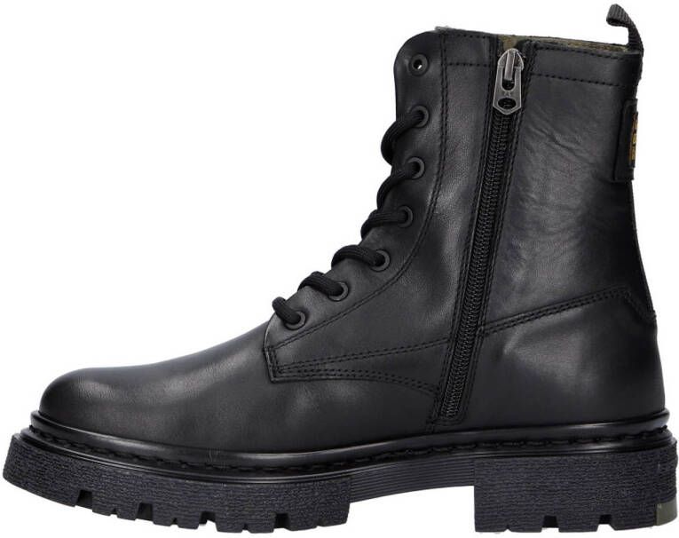 G-STAR Kafey Biker High W leren veterboots zwart