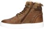 Gattino gevoerde leren sneakers cognac - Thumbnail 3