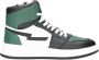 Gattino leren sneakers groen zwart wit - Thumbnail 2