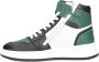 Gattino leren sneakers groen zwart wit - Thumbnail 3