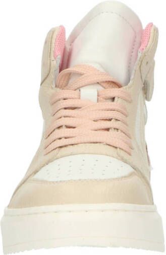 Gattino leren sneakers wit roze