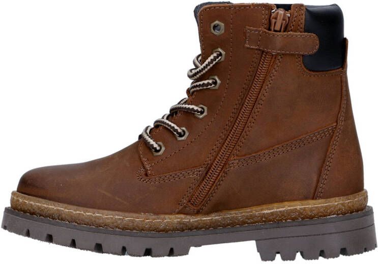 Gattino leren veterboots bruin