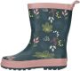 Gevavi Fleur regenlaarzen donkerblauw roze Meisjes Rubber Bloemen 29 - Thumbnail 4