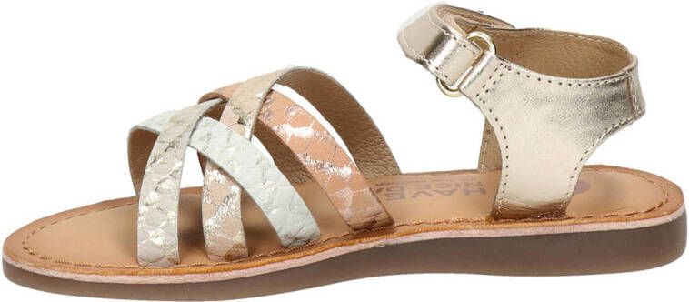 Gioseppo leren sandalen goud