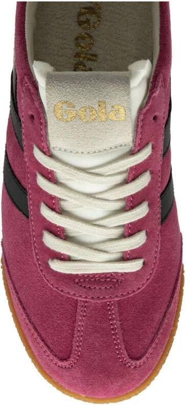 Gola Elan suède sneakers fuchsia zwart groen