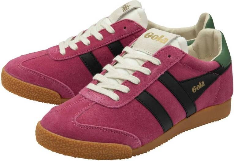 Gola Elan suède sneakers fuchsia zwart groen