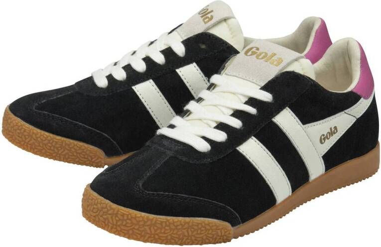 Gola Elan suède sneakers zwart wit roze