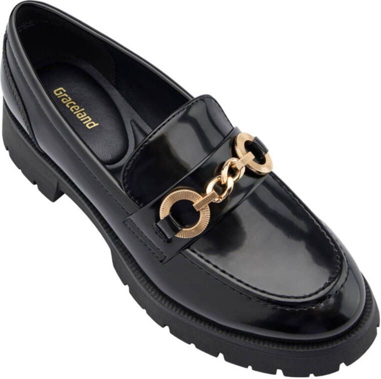 Graceland chunky loafers zwart