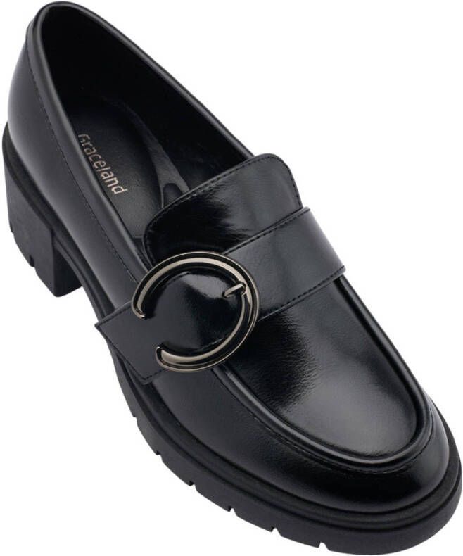 Graceland chunky loafers zwart