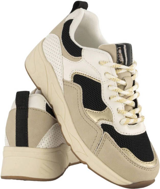 Graceland chunky sneakers beige zwart