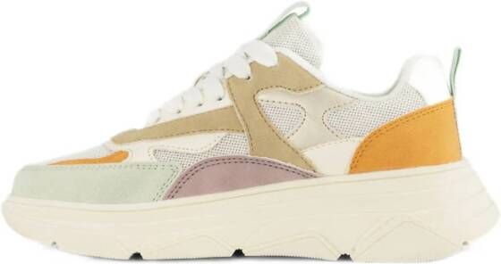 Graceland chunky sneakers wit oranje pastel