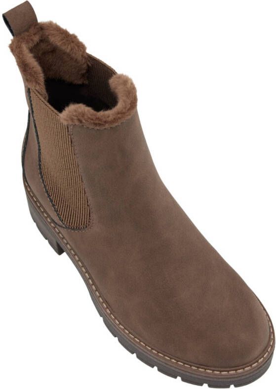 Graceland gevoerde chelsea boots bruin