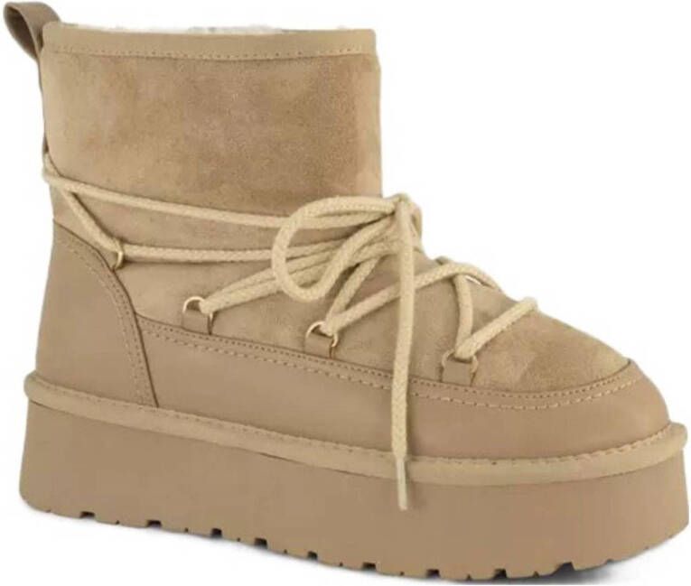 Graceland gevoerde enkelboots beige