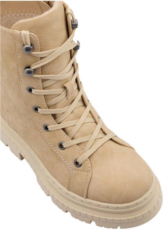 Graceland gevoerde veterboots beige