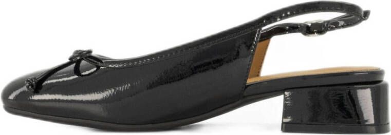 Graceland lak slingback loafers zwart