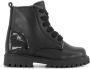 Graceland leren veterboots zwart - Thumbnail 3