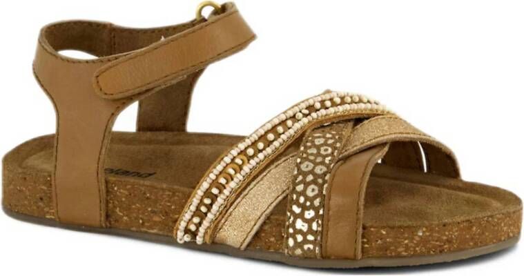 Graceland suède sandalen beige goud