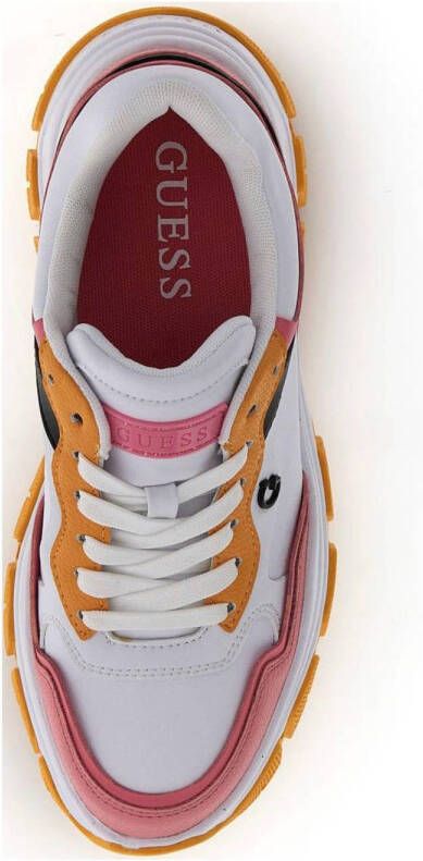 GUESS Brecky3 chunky sneakers wit roze