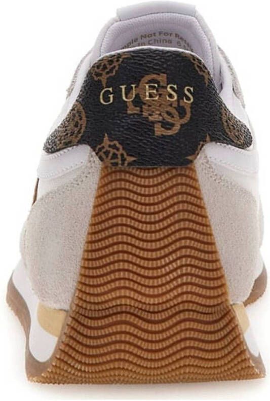 GUESS Skroll suède sneakers ecru goud