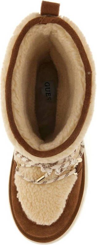 GUESS Undela2 teddy snowboots beige cognac