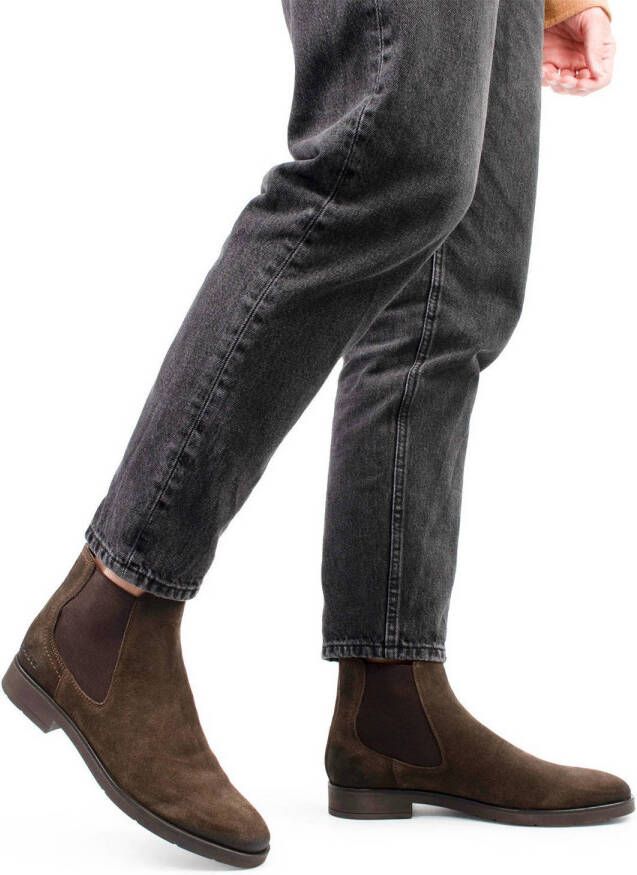 Haboob Liam suède chelsea boots donkerbruin