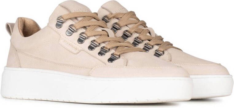 Haboob Lux leren sneakers beige