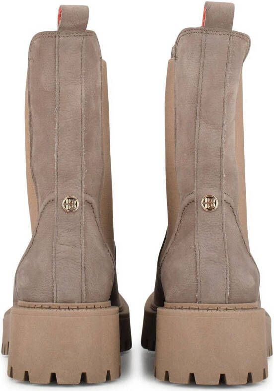 Haboob Merlier leren chelsea boots taupe