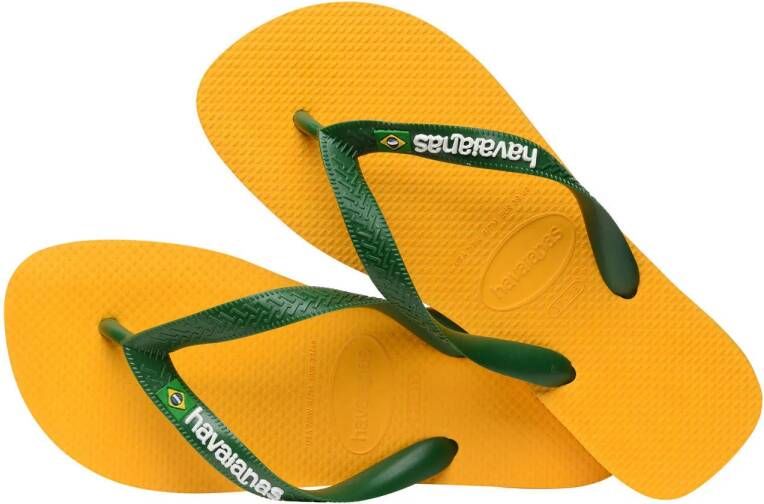 Havaianas Brasil Logo teenslippers geel groen