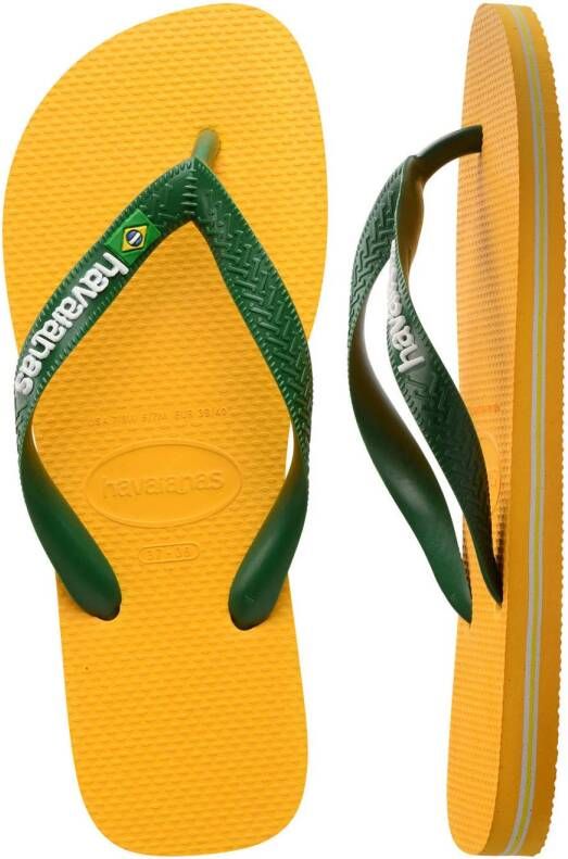 Havaianas Brasil Logo teenslippers geel groen